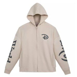 RARE Walt Disney World Authentic Cream Zip-Up Hoodie - Size Small